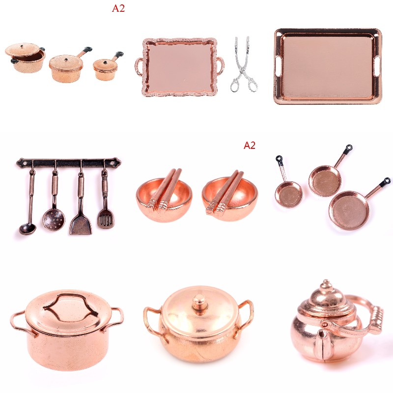 Kitchen Gadgets You Need - 1:12 Scale Dollhouse Miniature Rose Gold