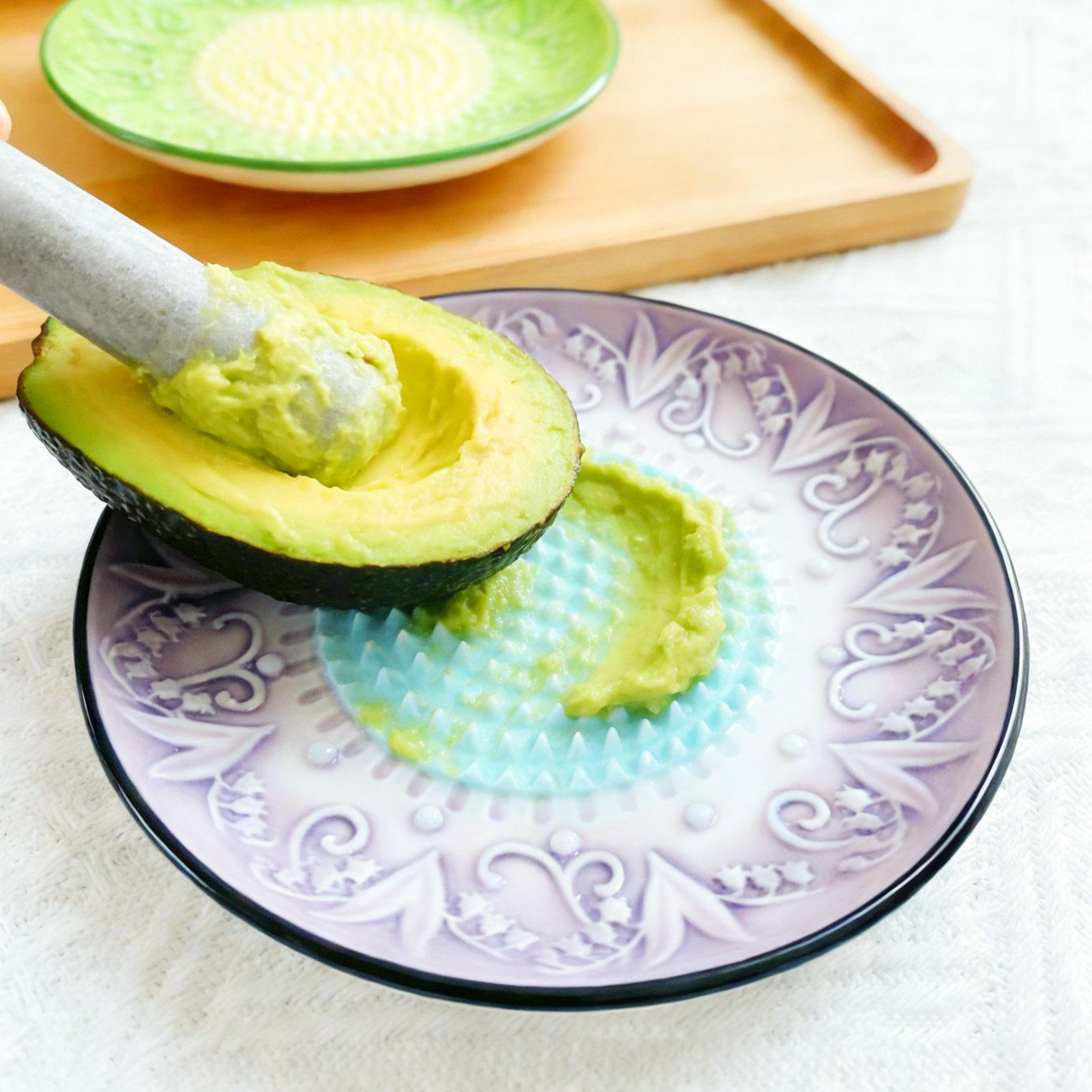 Kitchen Gadgets In Spanish - Garlic Grater Plate Ceramic Handheld Small
