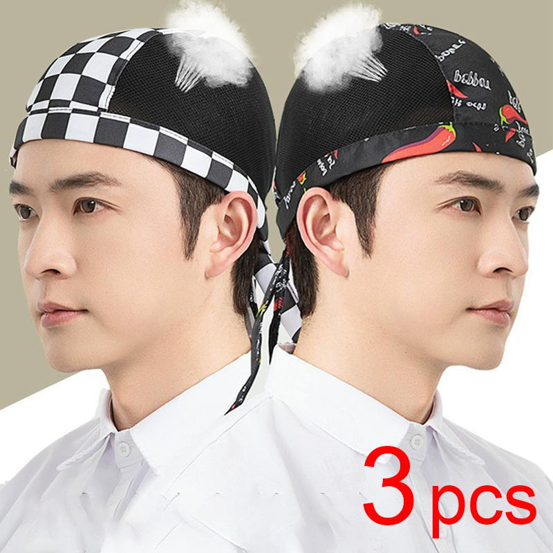 Kitchen Gadgets You Need - Breathable Mesh Cook Hat 3pcs Chef