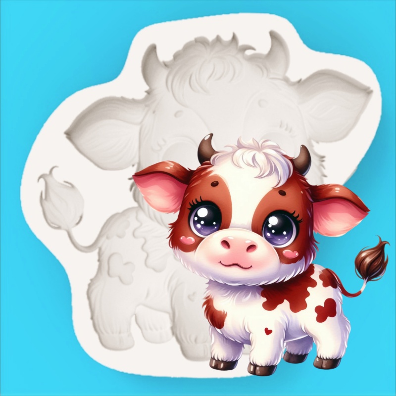 Cute Cow-Shaped Mold Cartoon C - Silicone Mold Baking recension och pris