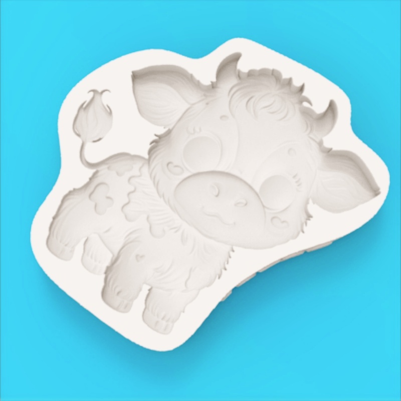 Cute Cow-Shaped Mold Cartoon C - Silicone Mold Baking recension och pris