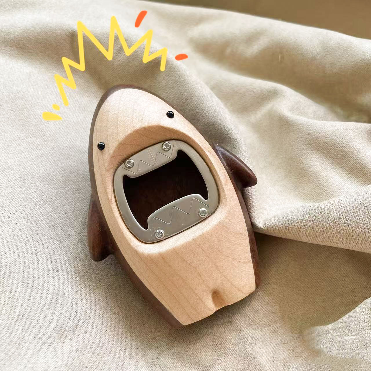 Creative Wooden Shark Bottle O - Kitchen Gadgets For Gifts recension och pris