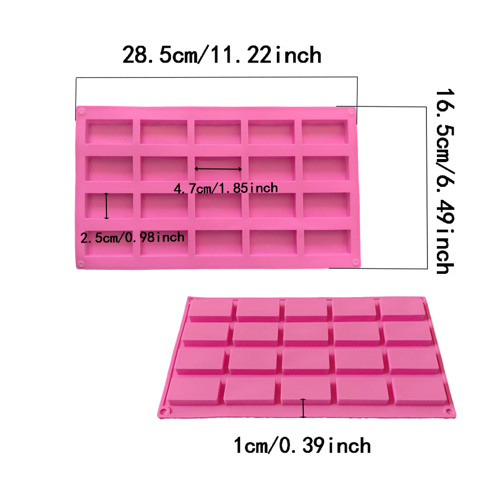 1pc 20 cavity rectangular sili - Silicone Mold Baking recension och pris