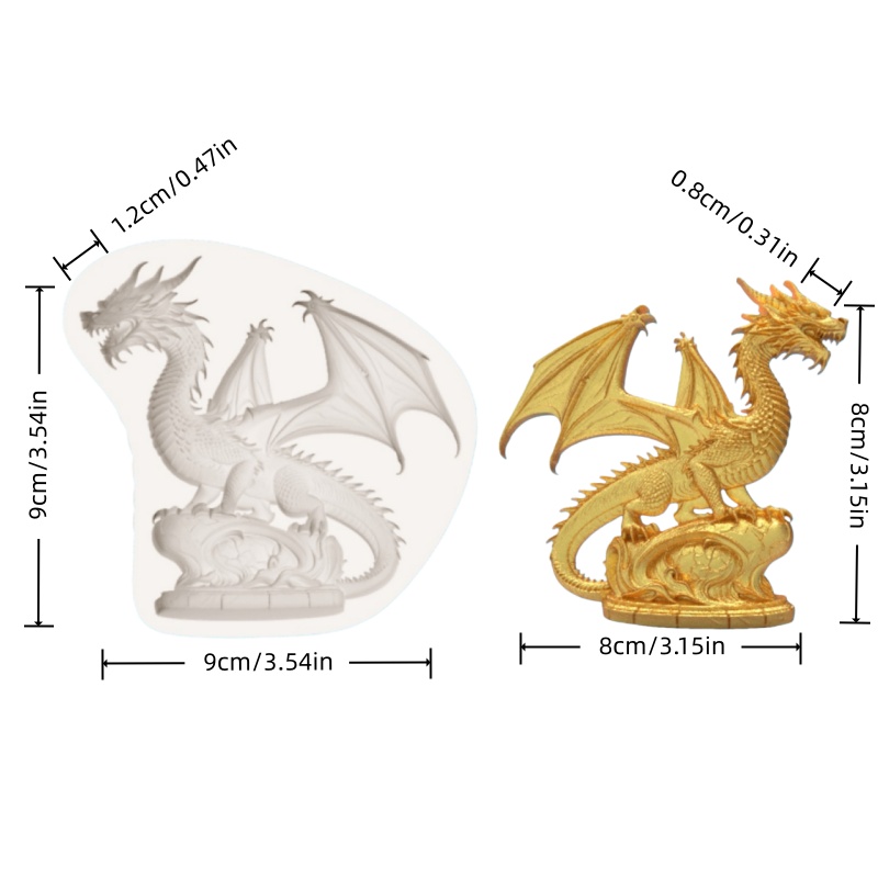 High-Precision Fantasy Dragon- - Silicone Mold Baking recension och pris