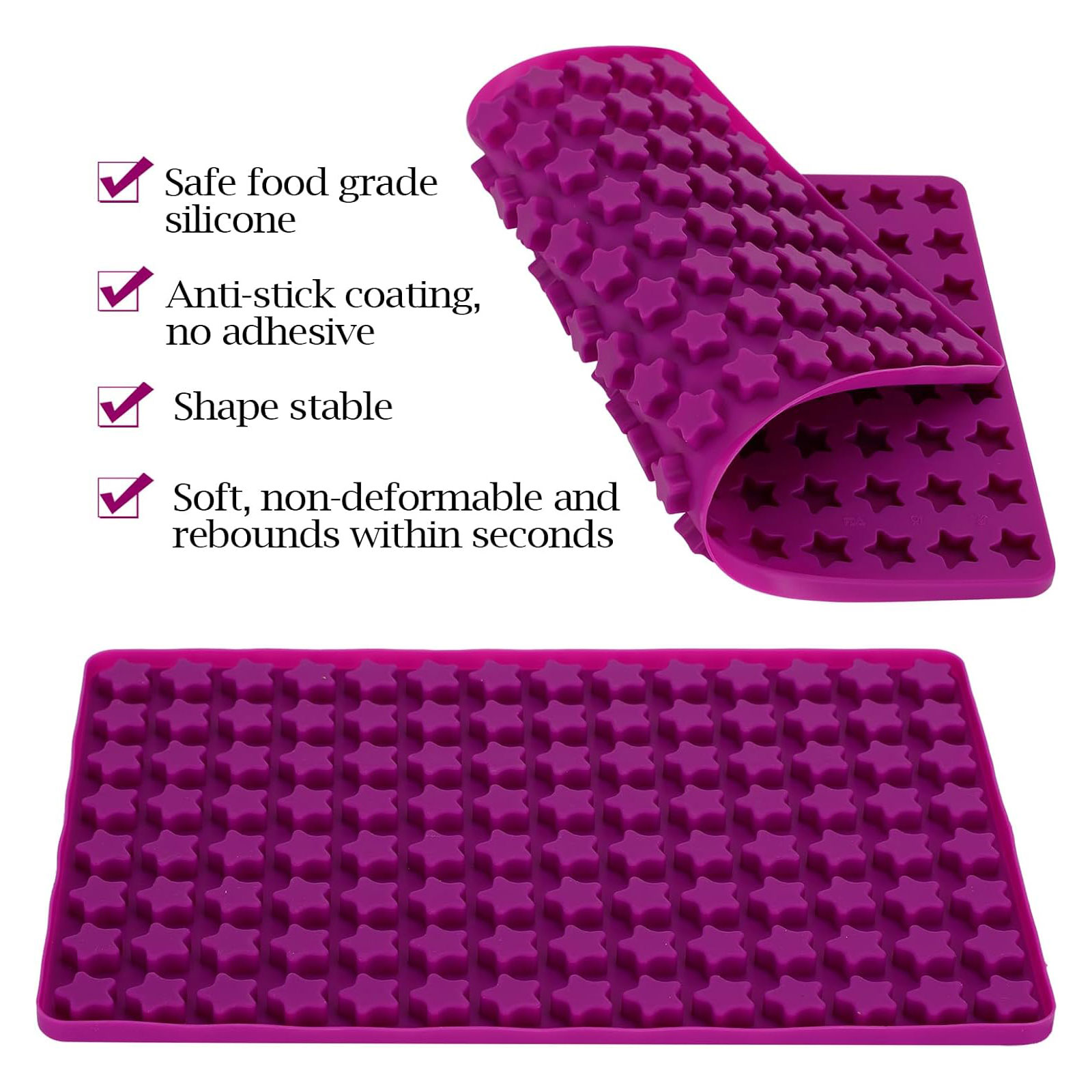 112 Cavity Mini Star Silicone  - Silicone Mold Baking recension och pris