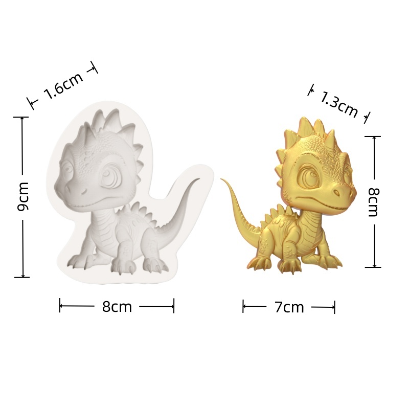 【Cute Little Dinosaur Silicone - Silicone Mold Baking recension och pris