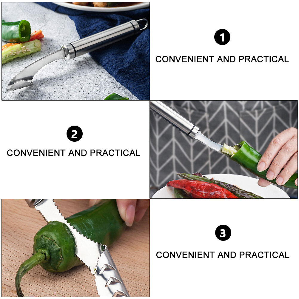 2Pcs Stainless Steel Chili Cor - Kitchen Gadgets Tools recension och pris