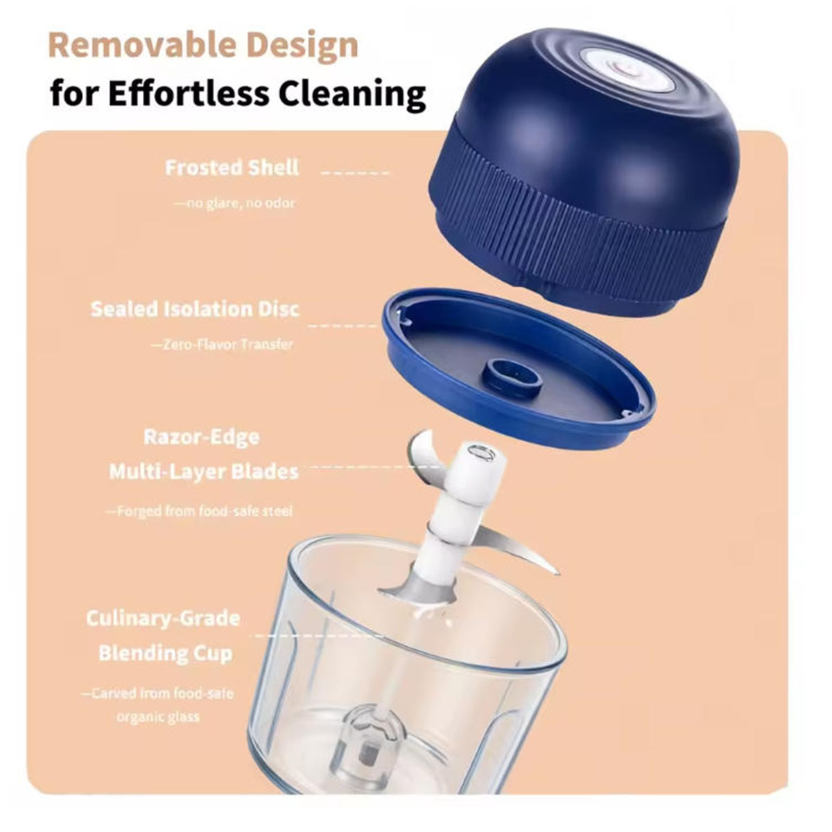 1PC Electric Garlic Chopper Mi - Kitchen Gadgets Blender recension och pris
