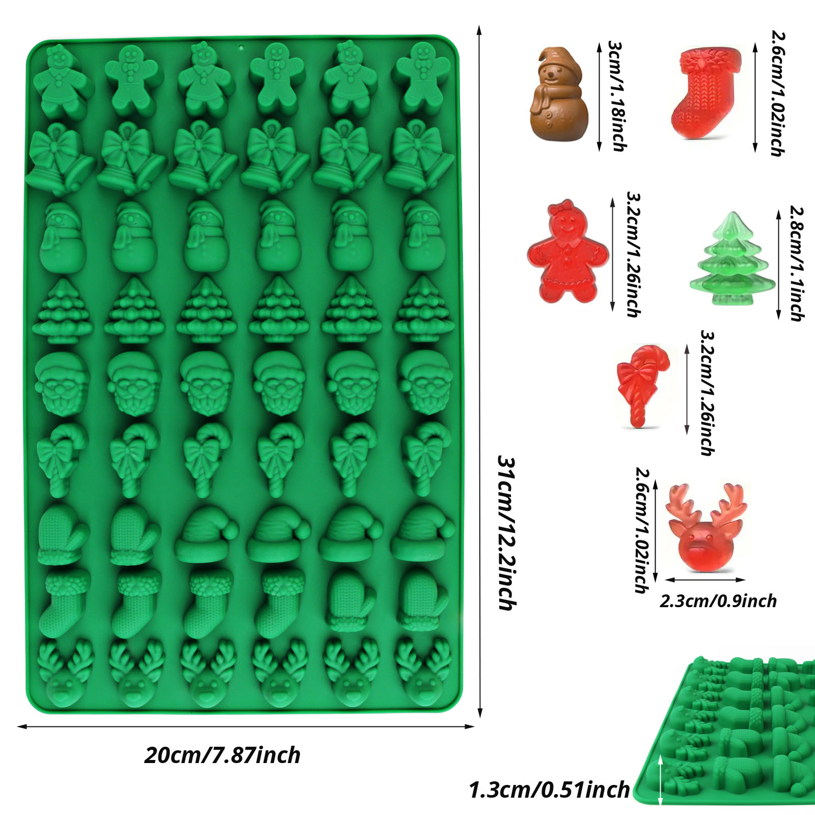 Four Types of Christmas-Themed - Silicone Mold Baking recension och pris
