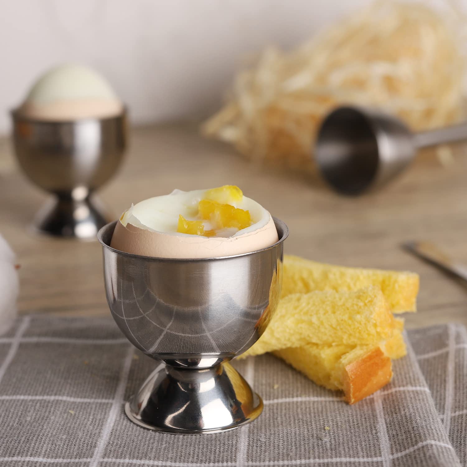 Stainless Steel Egg Cups Set H - Kitchen Gadgets For Gifts recension och pris