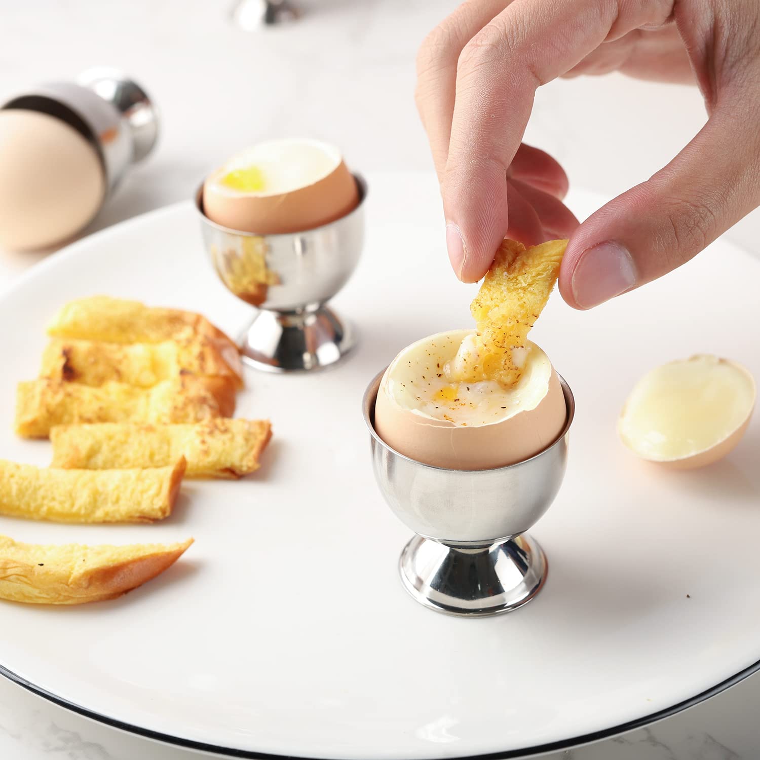 Stainless Steel Egg Cups Set H - Kitchen Gadgets For Gifts recension och pris